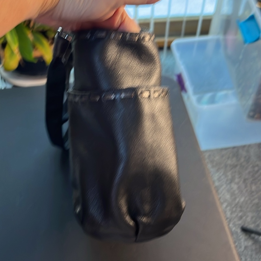 BRIGHTON Black Leather Shoulder Bag - Picture 8 of 10